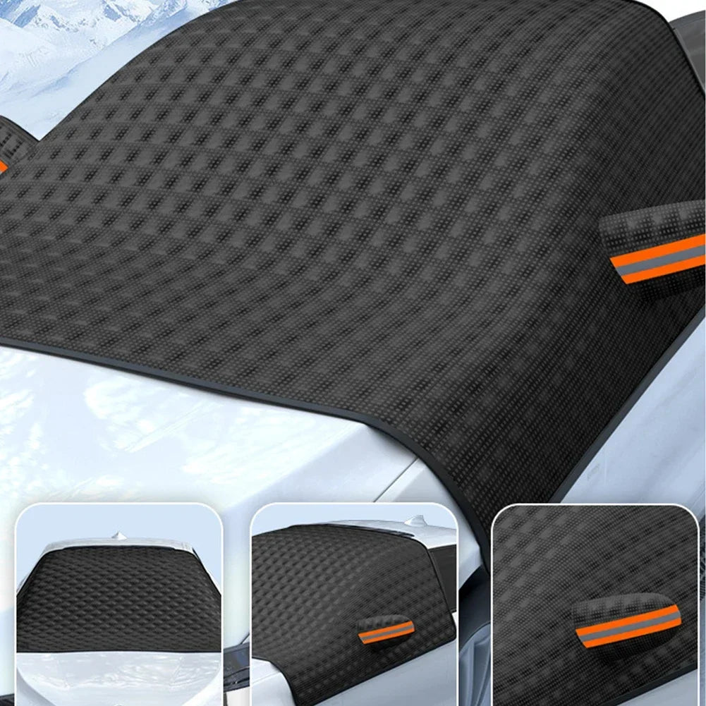 Magnetic Car Snow & Ice Protector All Season Windshield Cover Black