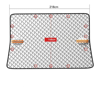 Magnetic Car Windshield Cover Winter Snow And Ice Guard Silver