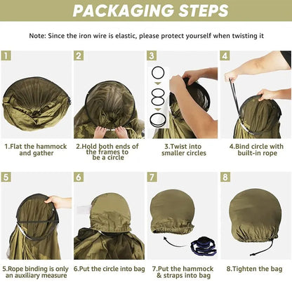 3-in-1 Camping Hammock with Mosquito Mesh