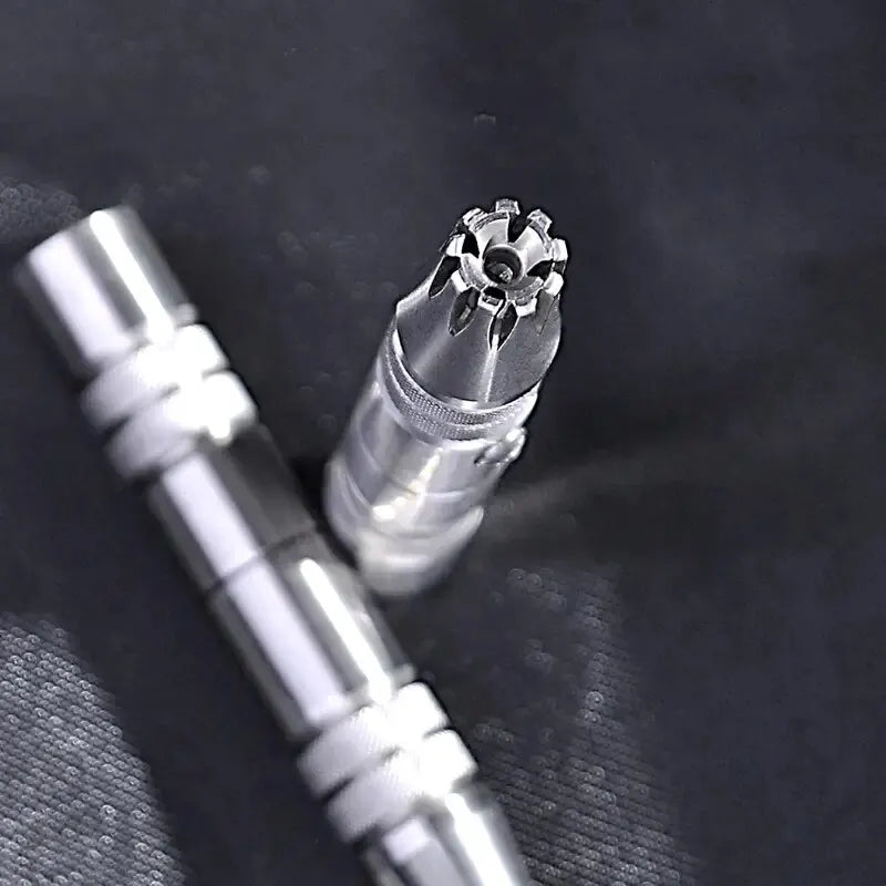 Smooth And Clean Stainless Steel Manual Nose Hair Trimmer for Men Silver