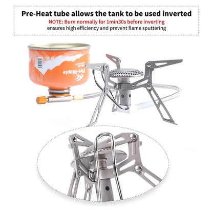 Titanium Blade 2 Camping Gas Stove Silver