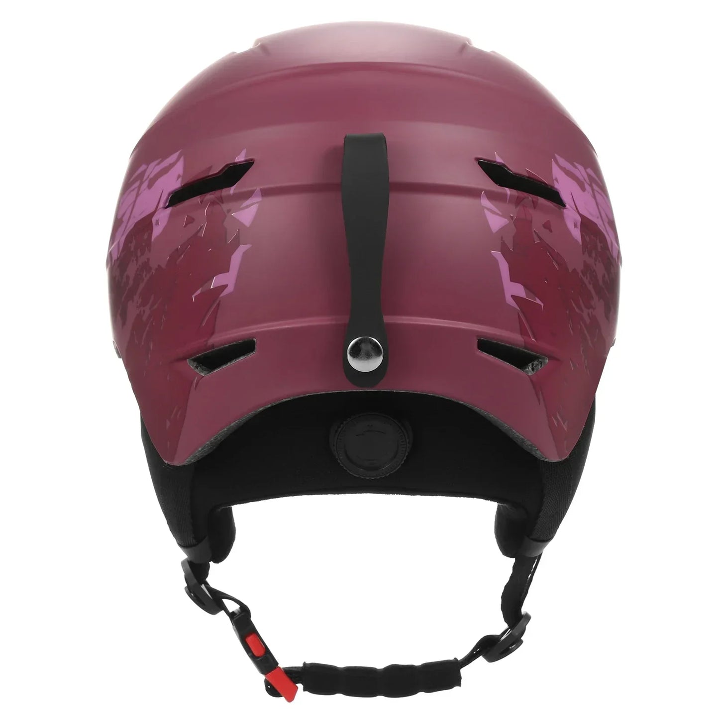 Snowboard Helmet with Detachable Earmuff and Goggle Strap