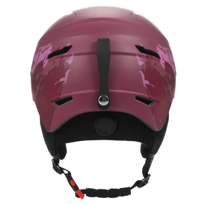Snowboard Helmet with Detachable Earmuff and Goggle Strap