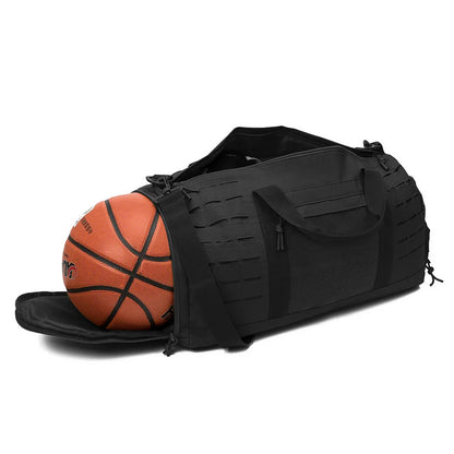 40L Tactical Sports Gym Travel Duffel Bag Black