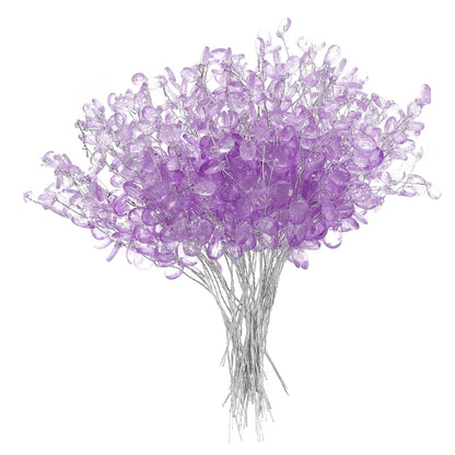 50-Piece Purple Crystal Droplet Bouquet | Home & Party Decoration Set