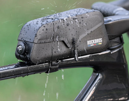 Waterproof 0.6L Top Tube Lightweight Frame Storage Bag Black