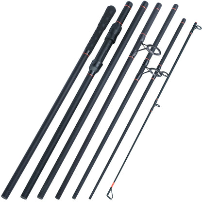 3.6M Portable Carbon Fiber Carp Spinning Rod Black