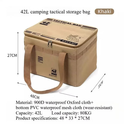 42L Camping Tactical Storage Bag Khaki
