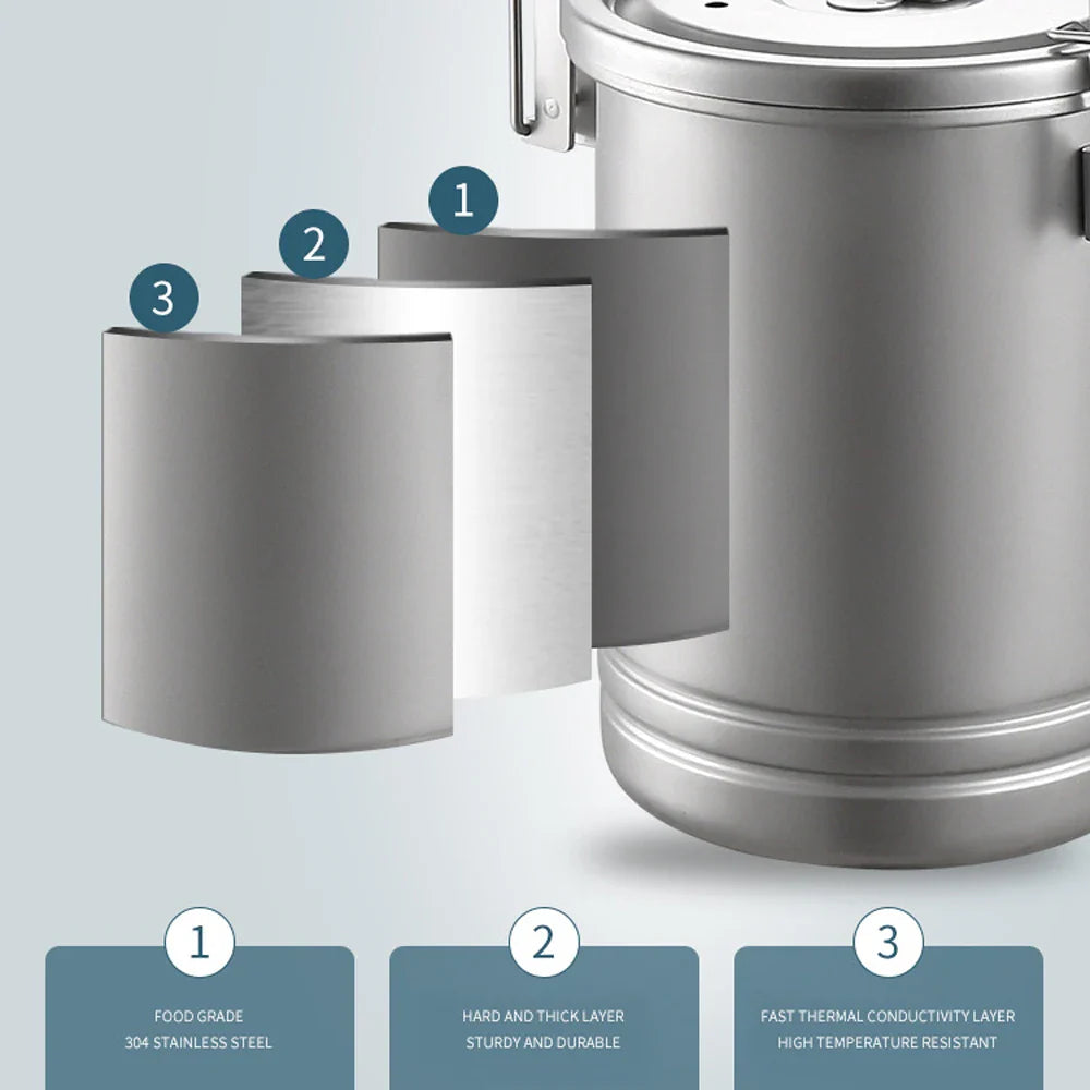 Camping Stainless Steel Cookware Pot