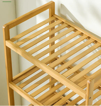 4-Tier Laundry Hamper with Tilt-Out Basket | Bathroom Storage Shelf Organizer