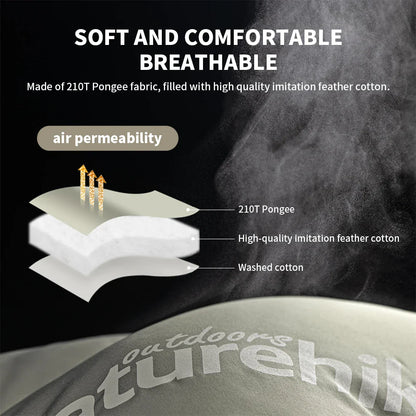 4-Season Camping Lengthened Cotton Sleeping Bag Green