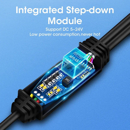 720P Rear View Camera Fisheye Lens IP68 Waterproof Full HD Black