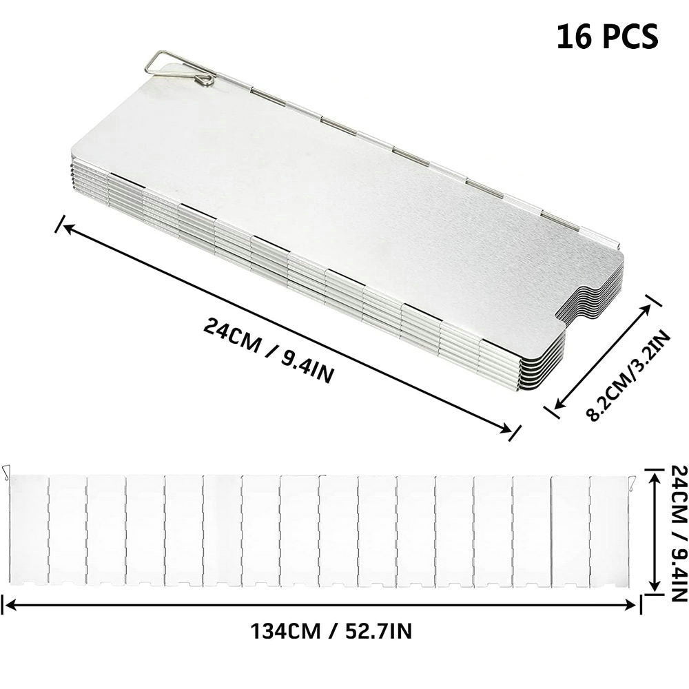 Plates Gas Stove Wind Shield Outdoor Camping Picnic Cooking Burner Windproof Screen Aluminum Alloy Wind Screen