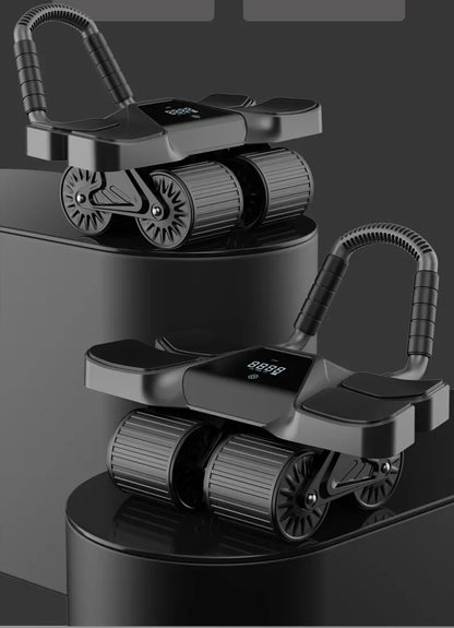 Four-Wheel Abdominal Roller with Elbow Support