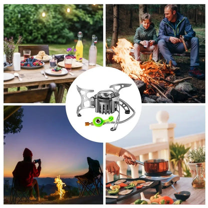 Multi-Fuel Gas Camping Stove Silver