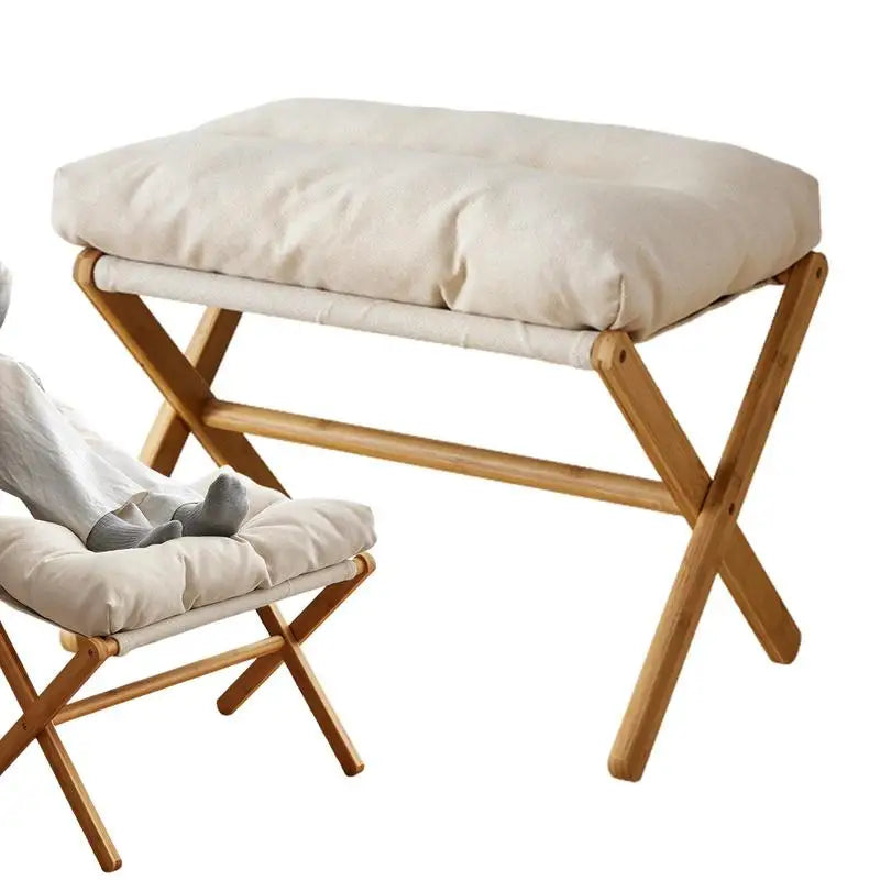 Versatile Velvet Footstool: Stylish, Easy-to-Clean, Space-Saving Design