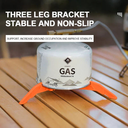 Foldable Stove Gas Canister Holder Tripod Bracket for Outdoor