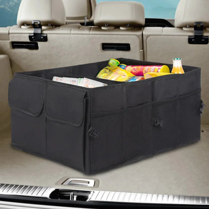 Large-Capacity Collapsible Car Trunk Storage Box Universal Cargo Organizer Black