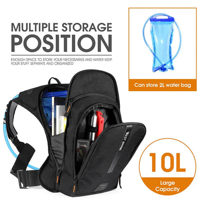 10L Ultralight Cycling Backpack with Hydration Water Bag Black