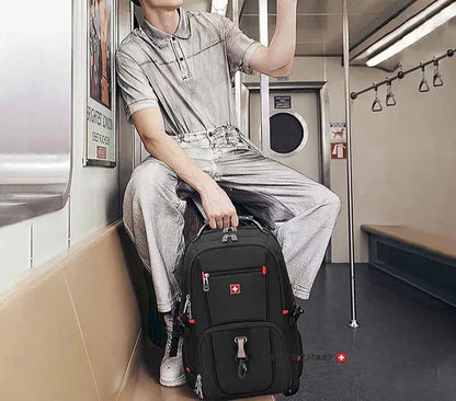 Travel Backpack Breathable Back Pad Black