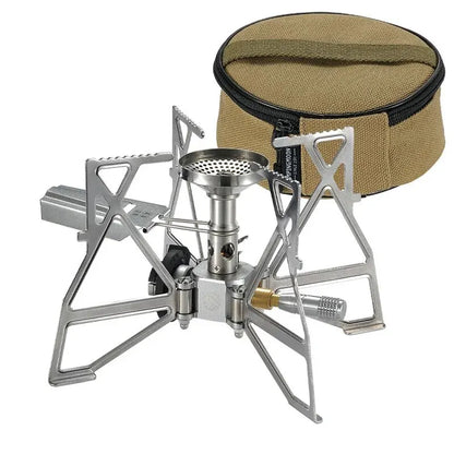 Electronic Ignition Butterfly Cassette Furnace Camping Stove Silver