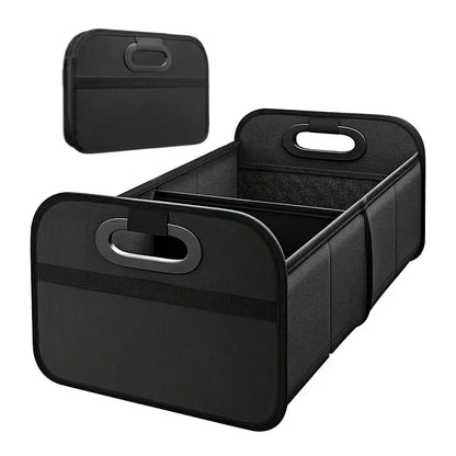 Large Collapsible Trunk Storage Box with Multi Pockets Black
