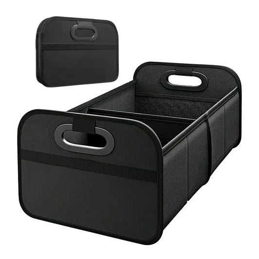 Large Collapsible Trunk Storage Box with Multi Pockets Black