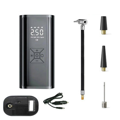 120W Wireless Handheld Air Compressor Portable Digital Tire Inflator Black