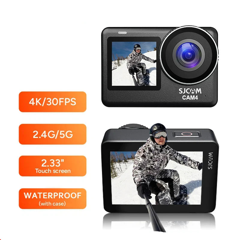4K Sports Action Camera Active HDR Video Black