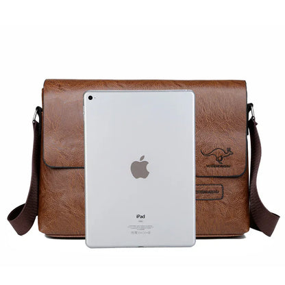 Men's Business Crossbody Shoulder Bag PU Leather