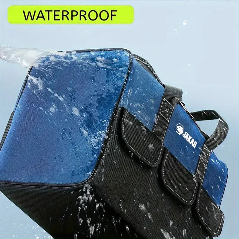 Heavy-Duty Canvas Tool Storage Bag Blue