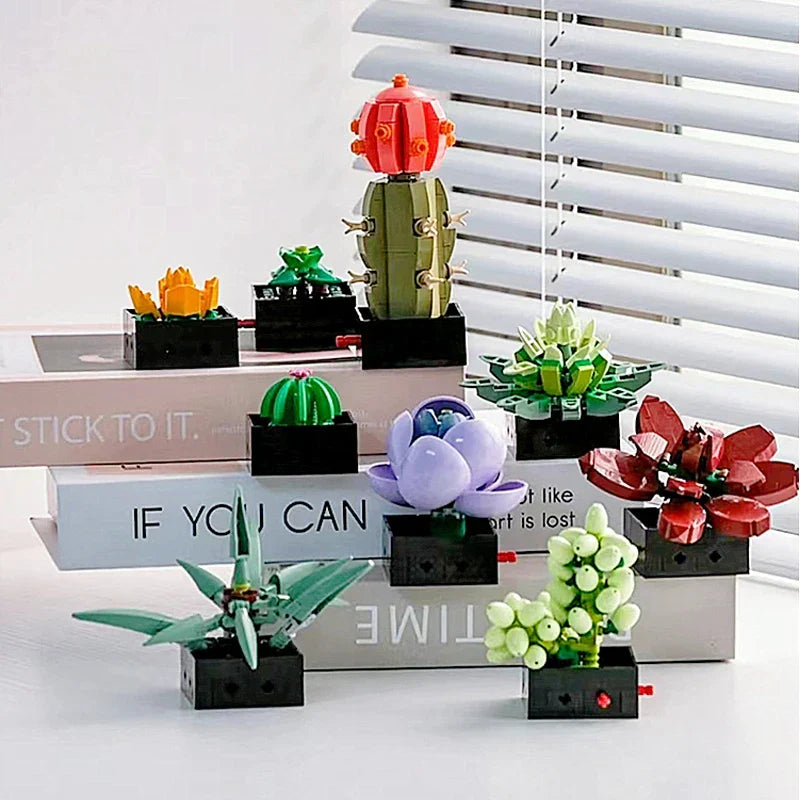 771 PCS 9in1 Succulents Bonsai Building Blocks