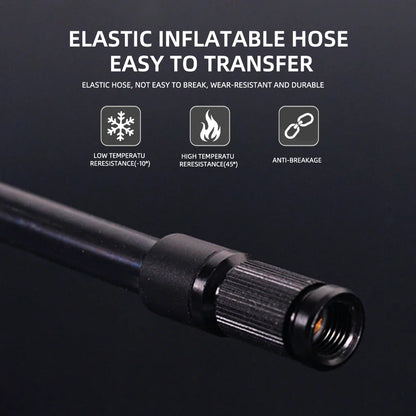 Mini Electric Bike Pump 120 PSI Pocket-Sized Tire Inflator Black