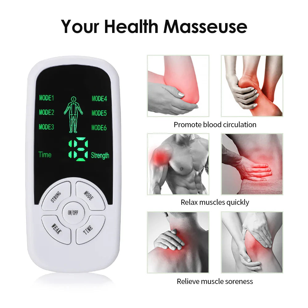 Electric Muscle Stimulator Body Massager (6 Modes)