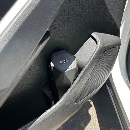 Portable Mini Car Trash Can–Waterproof Storage Bin with Lid Black