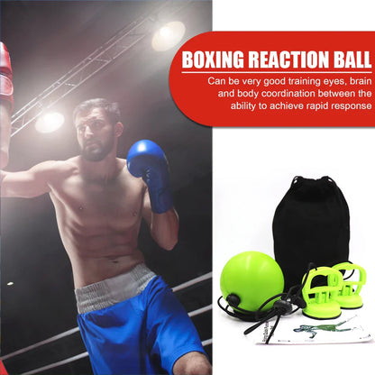 Adjustable Suction Cup Boxing Reflex Ball Speed Training Green