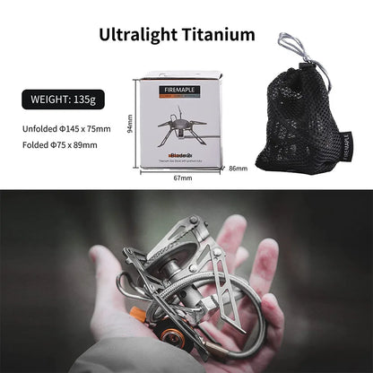 Titanium Blade 2 Camping Gas Stove Silver
