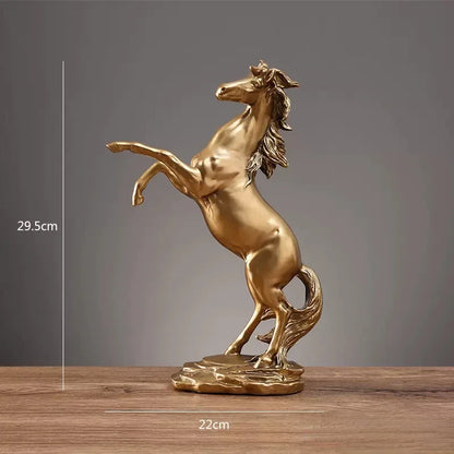 Elegant Resin Horse Sculpture - Creative Home and Office Decor
