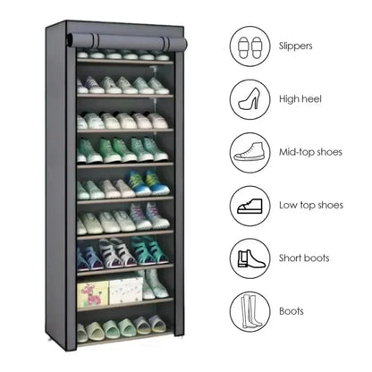 Shoe Rack Organizer Dustproof Shoe Cabinet Multilayer
