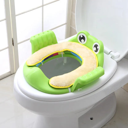 Removable Baby Toilet Training Seat Potties Seat With Armrest Girls Boy Toilet Training Potty Safety Cushion Infant Care- Green