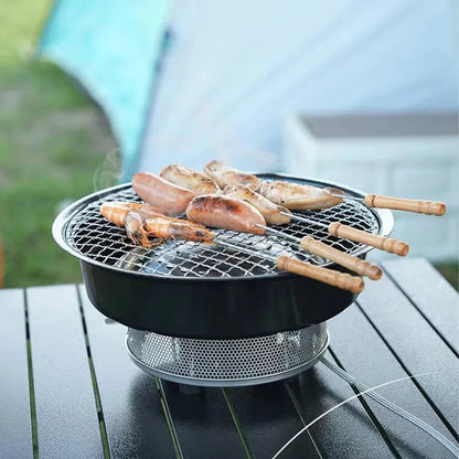 4000W Camping Gas Stove Foldable High-Power Windproof Silver