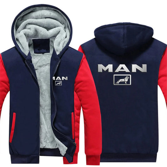 Men's Reversible Padded Winter Hoodie Jacket