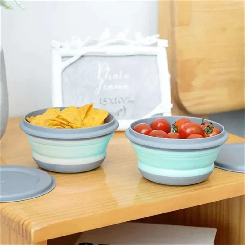 3Pcs/Set Bowl Sets Silicone Folding Lunch Box