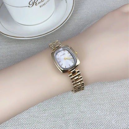 Vintage Ladies Quartz Watch Oval Stainless Steel