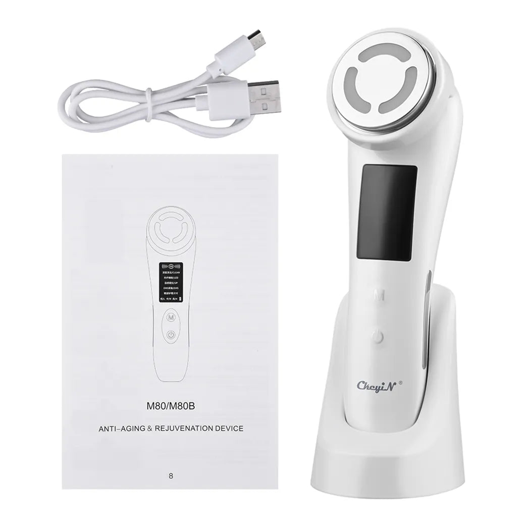 Ultrasonic Skin Scrubber, EMS Massager, LED Light Therapy Beauty - Illuminate, Lift, and Rejuvenate Your Skin