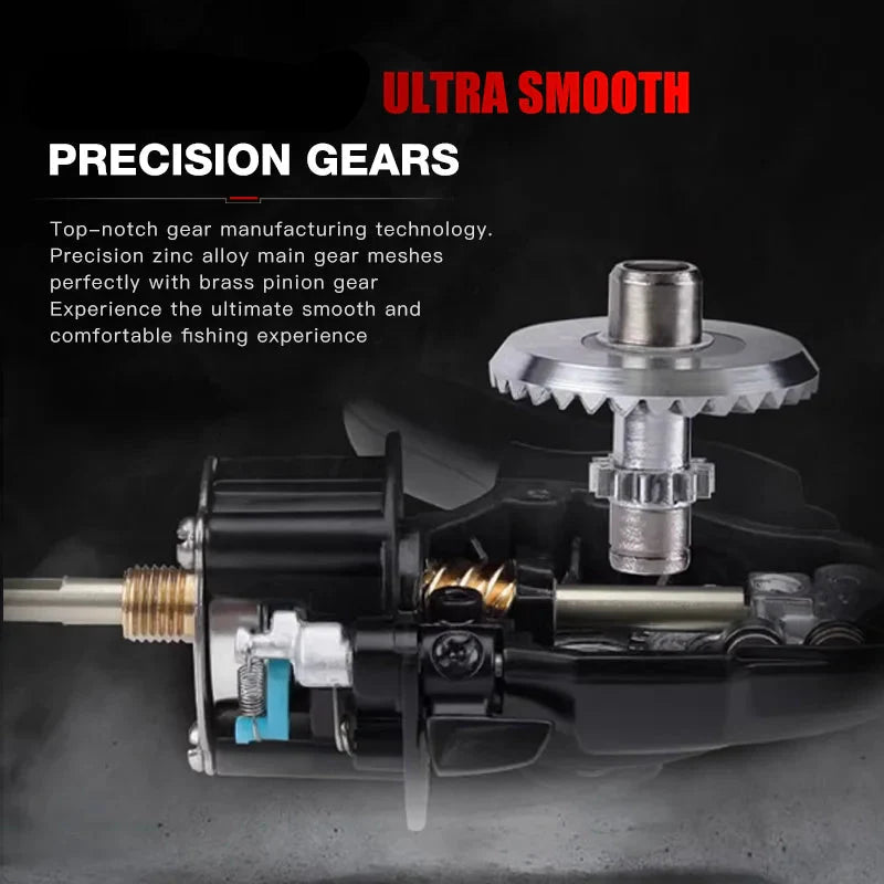 Ultralight Carbon Fiber Spinning Reel 9kg Max Drag Black