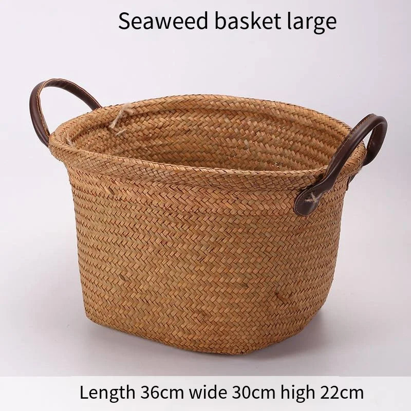 Foldable Seagrass Wicker Basket