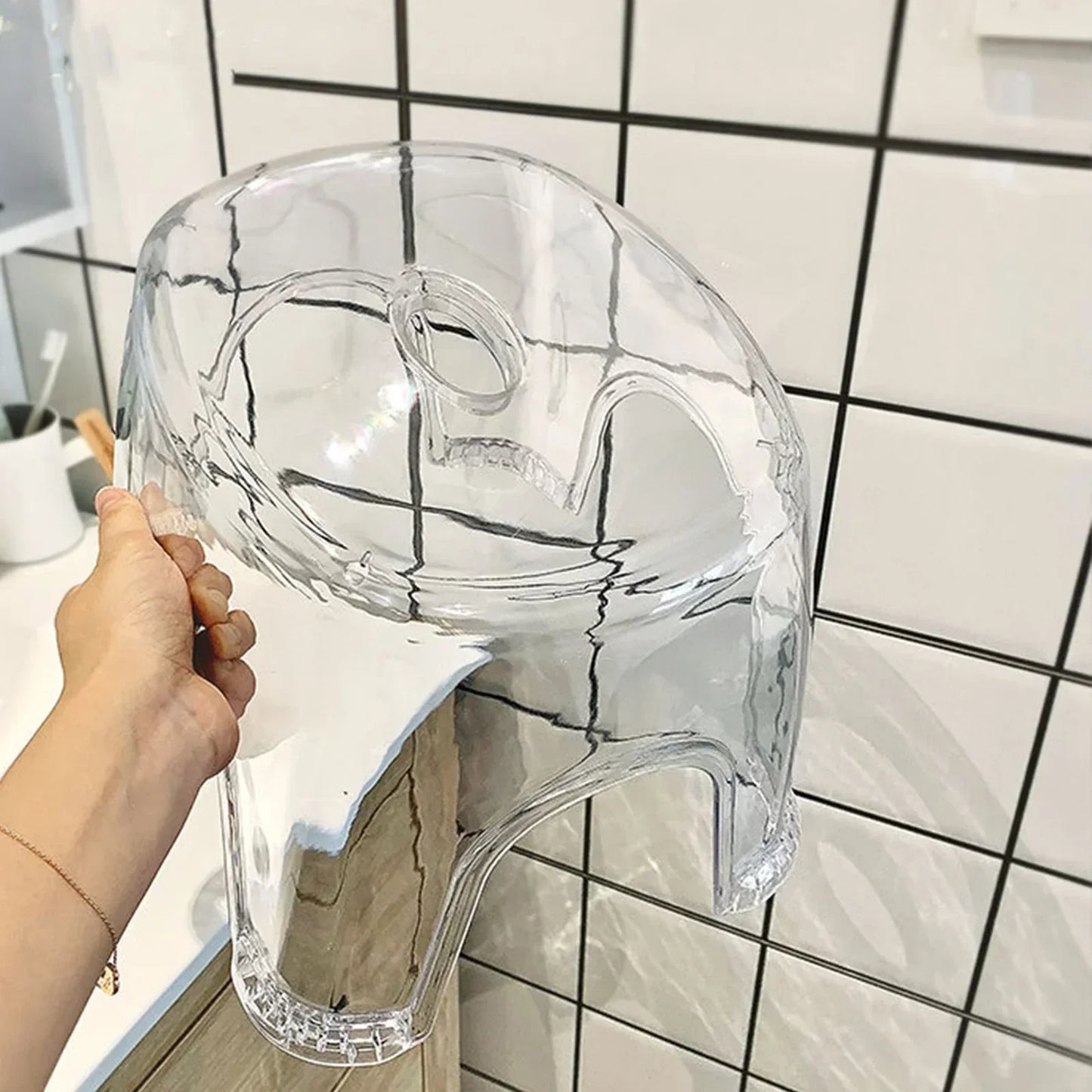 Bathroom Transparent Acrylic Non-slip Stool
