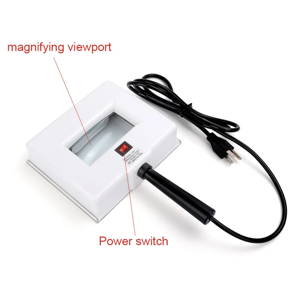 Facial Skin Testing UV Analyzer: Wood Lamp, Magnifying Examination, Home & Salon Care Tool
