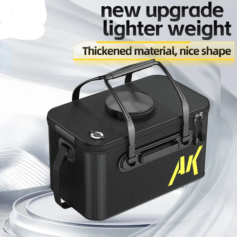 30L Foldable Portable Water Bucket Black